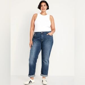 Old Navy Mid-Rise Wow Boyfriend Straight Jeans Dark Wash Size 18